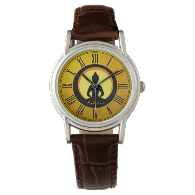 Mindfulness & Buddha Golden Meditation / Buddhism  Watch (Front)