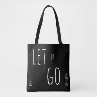 Mindfulness Gift LET IT GO BREATHE Add Name Tote