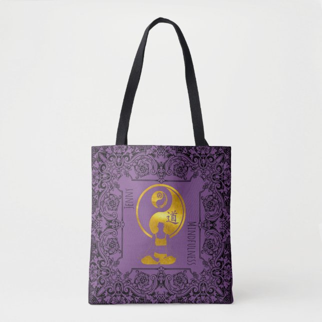 Mindfulness Gift YOGA Meditation Personalised Tote (Front)