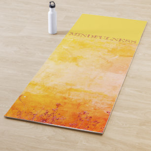 Mindfulness Golden Nature Earth Yoga Mat