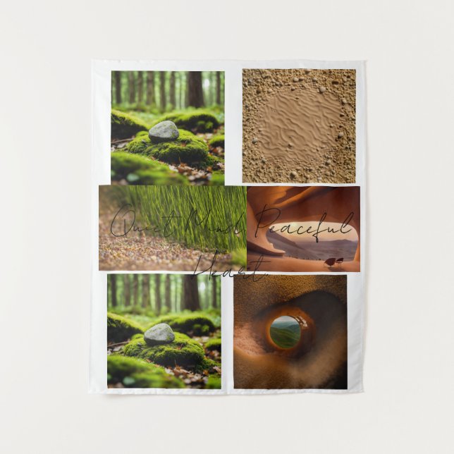 Mindfulness & Inner Peace Graphic Tee Tapestry (Front)