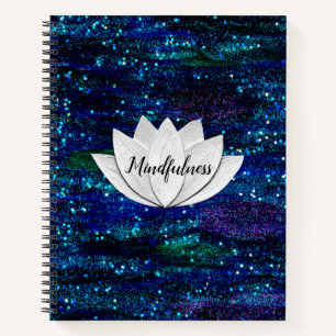 Mindfulness Lotus Flower Galaxy Notebook