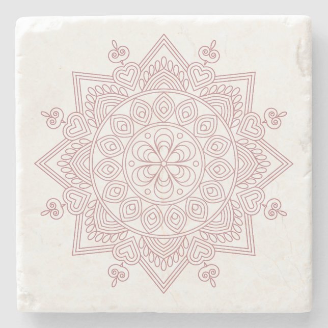 Mindfulness Mandala Design Coasters (Front)