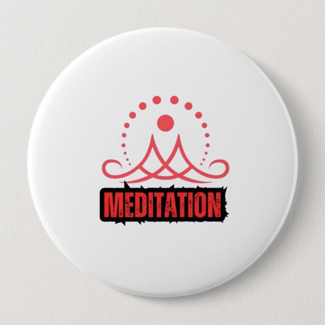 Mindfulness Meditation 10 Cm Round Badge (Front)