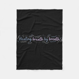 Mindfulness Meditation Healing Breath Mental Healt Fleece Blanket