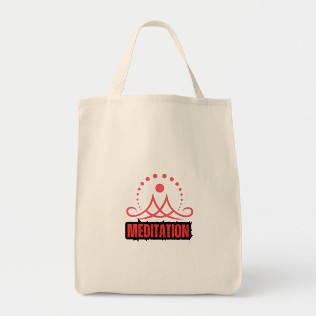Mindfulness Meditation Tote Bag (Front)