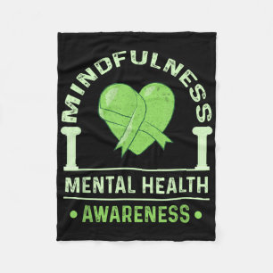 Mindfulness Mental Health Awareness Apparel Mental Fleece Blanket