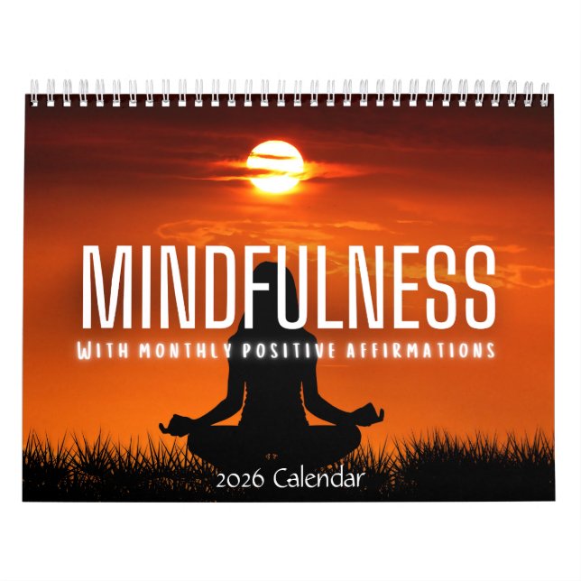 Mindfulness Positive Affirmations 2026 Calendar (Cover)