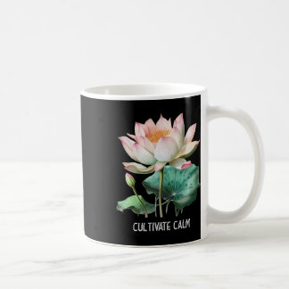 Mindfulness Saying Minimal Yoga Tee Cultivate Calm Coffee Mug