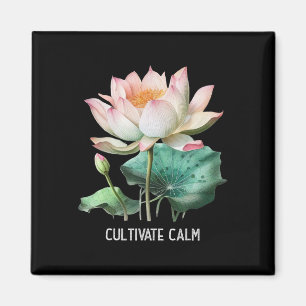 Mindfulness Saying Minimal Yoga Tee Cultivate Calm Magnet