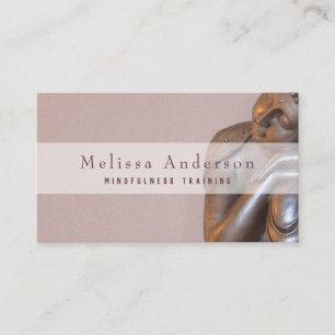 Mindfulness Training Soft Mauve Healing Buddha Business Card