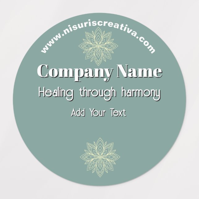 Mindfulness Wellness Consultant Zen  Lotus Teal (Design 1)