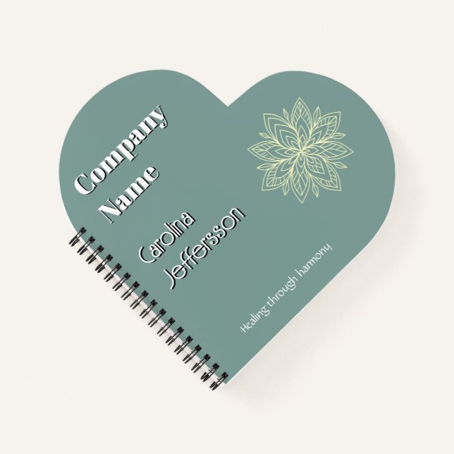 Mindfulness Wellness Consultant Zen Lotus Teal Notebook (Front)