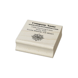 Mindfulness Wellness Consultant Zen Lotus Teal Rubber Stamp