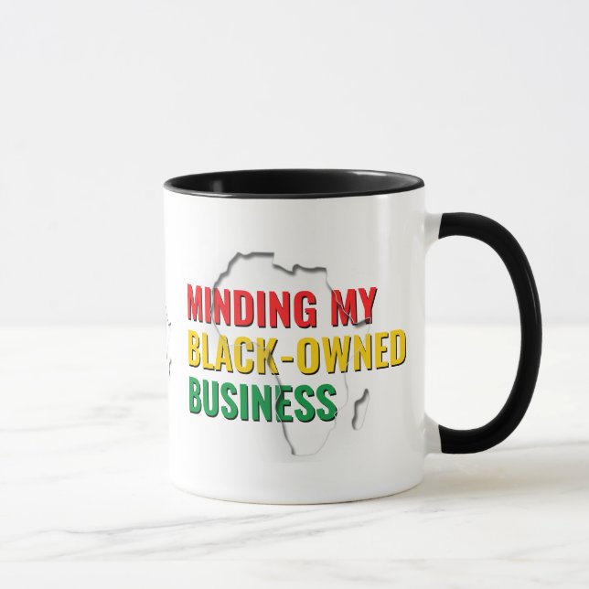 Minding My Black-Owned Business MONOGRAM Mug (Right)