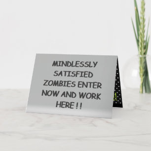 Mindlessly Satisfied Zombies Card