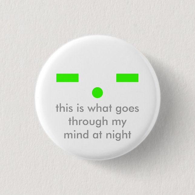 Minds at Night 3 Cm Round Badge (Front)