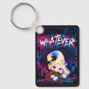 Mind's Companion "WHATEVER" Grunge Keychain