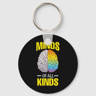 Minds Of All Kinds Neurodiversity AHDH LD Awarenes Key Ring