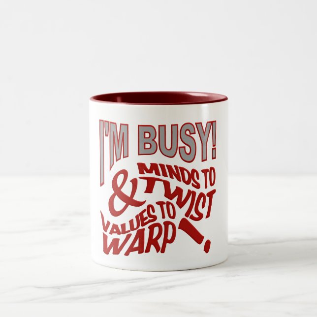 Minds to Twist mug - choose style & colour (Center)