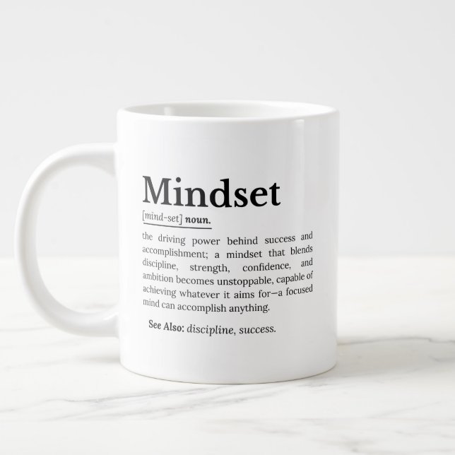 Mindset Definition  Large Coffee Mug (Left)