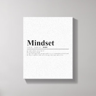 Mindset Definition Motivational Quote  Canvas Print