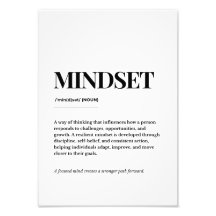 Mindset Definition Typography Print