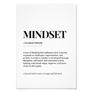 Mindset Definition Typography Print
