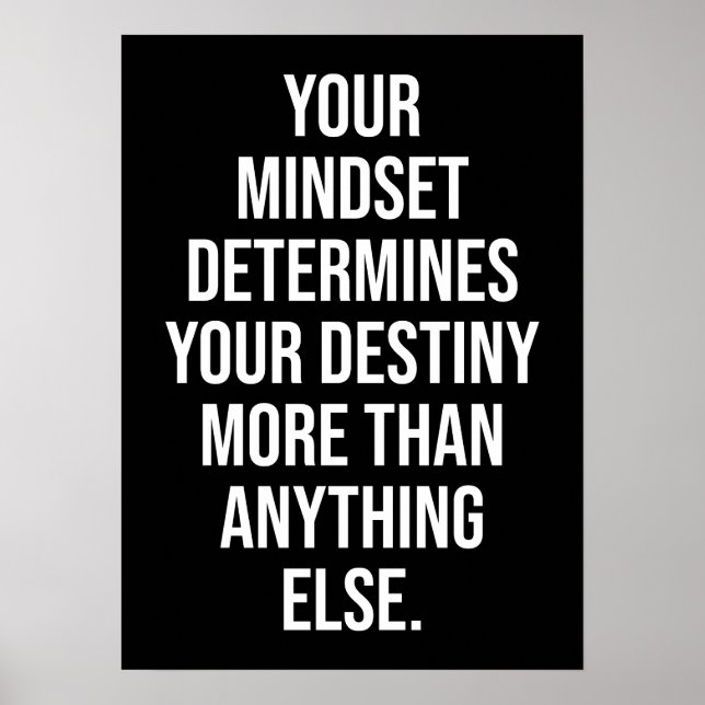 Mindset Determines Destiny, Gym, Hustle, Success Poster (Front)