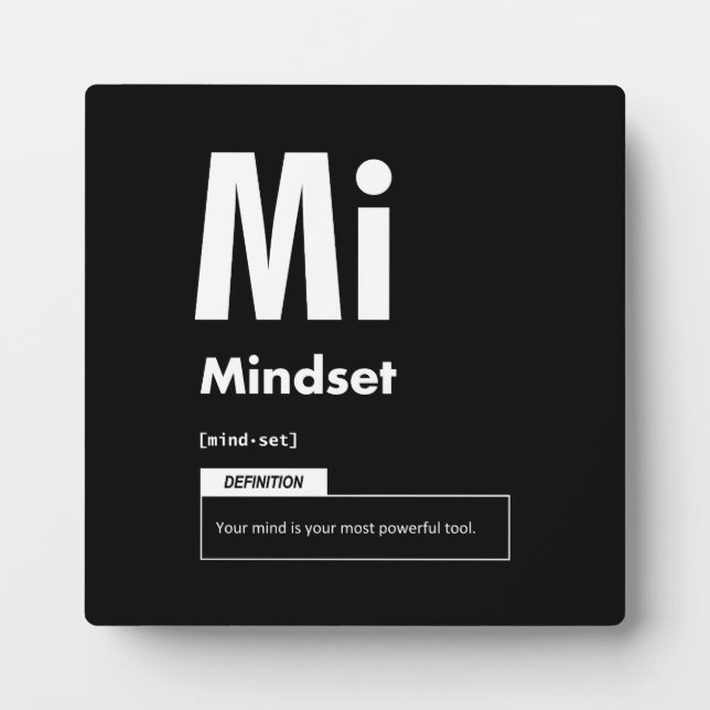 Mindset - Element Of Success - Motivational Plaque (Front)