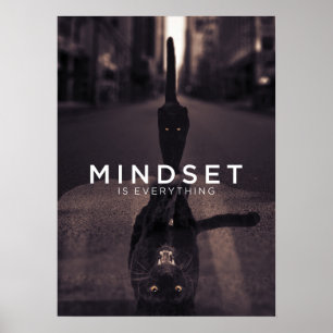 Mindset Is Everything - Black Cat Panther Water Poster