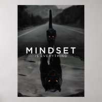 Mindset Is Everything - Black Cat Panther Water