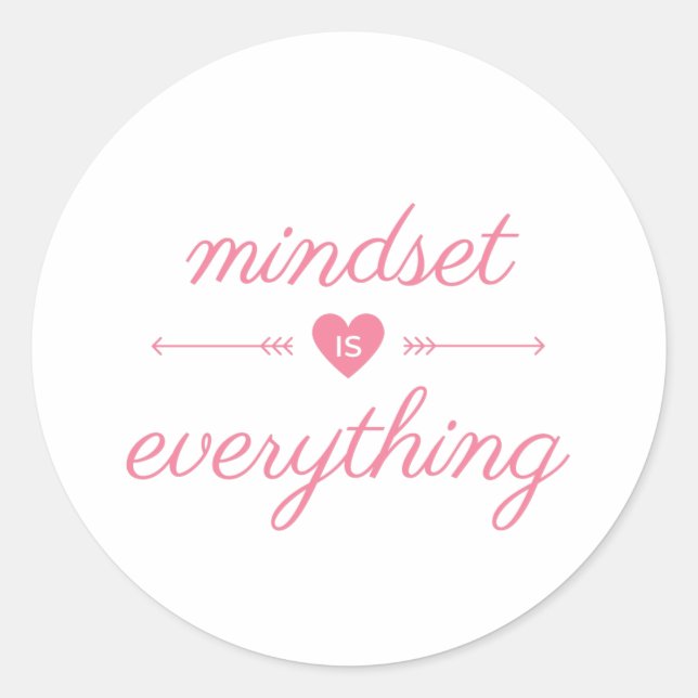 Mindset is Everything Classic Round Sticker (Front)