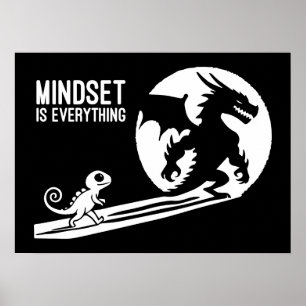 Mindset Is Everything, Dragon - Success Motivation Poster