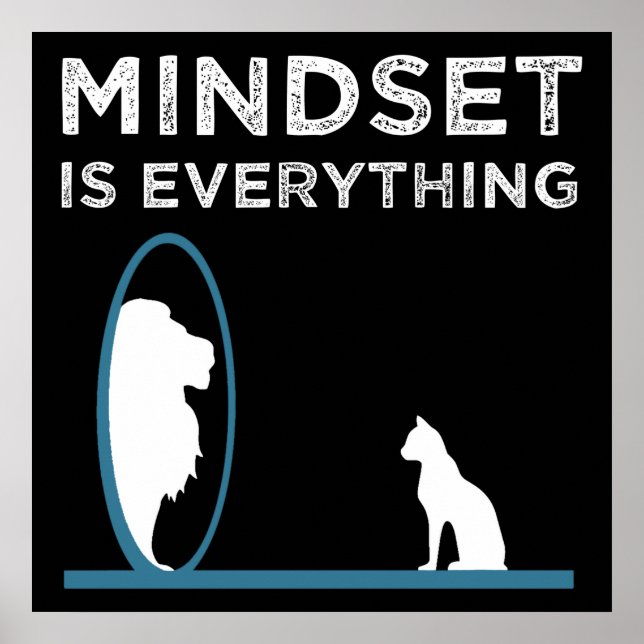 Mindset Is Everything Motivational Quote Poster (Front)
