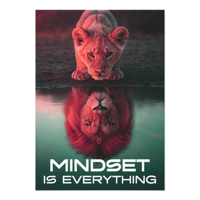 Mindset Is Everything – Unlock Your Full Potential Photo Print (Front)