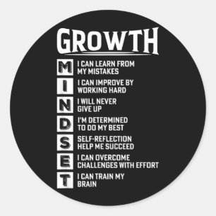 Mindset Positivity Art Inspirational Mind Classic Round Sticker