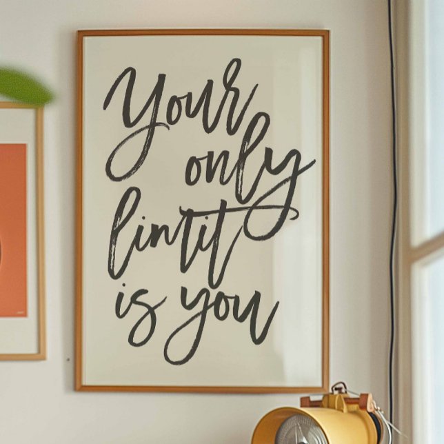 Mindset Quote Minimalist Modern Black and White Poster (Creator Uploaded)