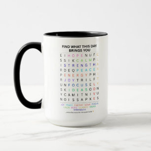 Mindset Word Search Puzzle design Mug