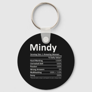 Mindy Nutrition Personalised Name Funny Christmas Key Ring