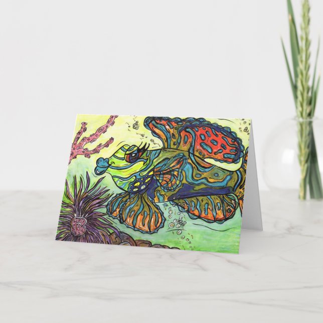 Mindy the Mandarin Fish Card (Front)