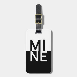 MINE Black & White Luggage Tag