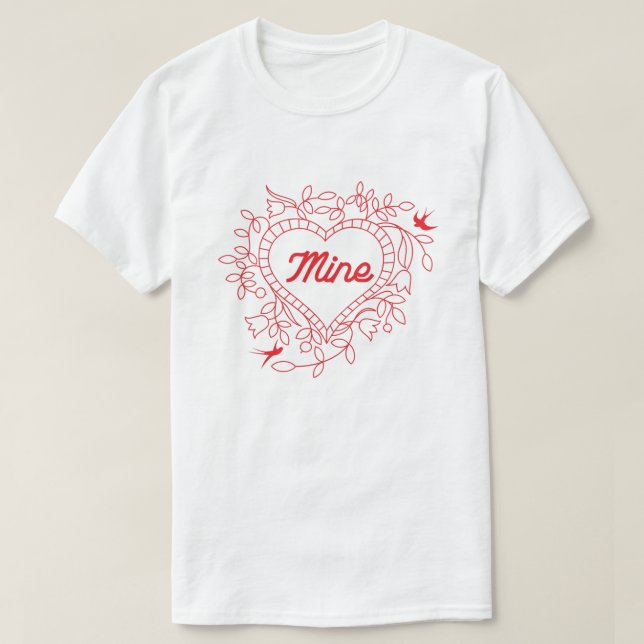 Mine Couples Valentine's T-Shirt (Design Front)