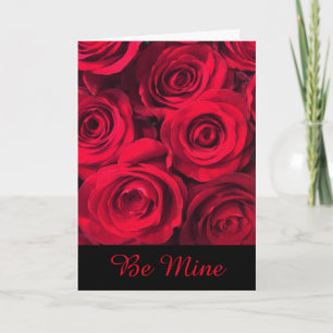 Mine Forever Red Roses Valentine Holiday Card