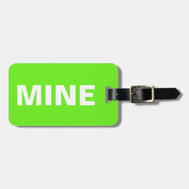 Mine Green Luggage Tag (Front Horizontal)