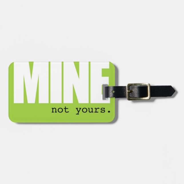 Mine Luggage Tag (Front Horizontal)