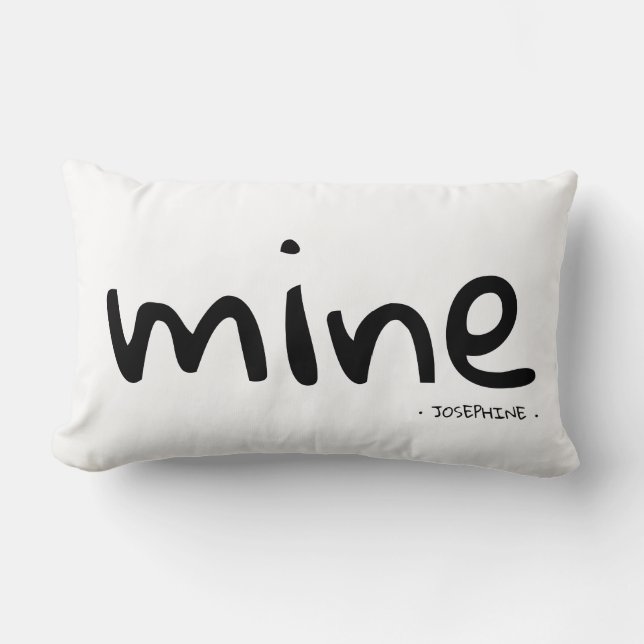Mine | personalised with name lumbar cushion (Front)