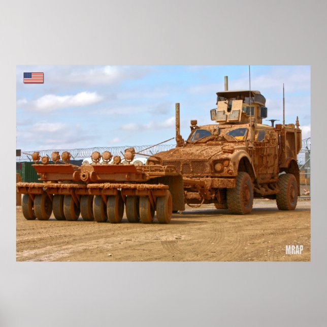 MINE-RESISTANT AMBUSH PROTECTED VEHICLE POSTER (Front)