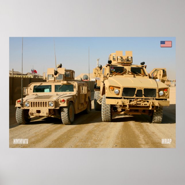 MINE-RESISTANT AMBUSH PROTECTED VEHICLE POSTER (Front)