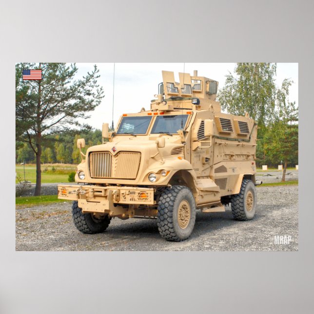 MINE-RESISTANT AMBUSH PROTECTED VEHICLE POSTER (Front)